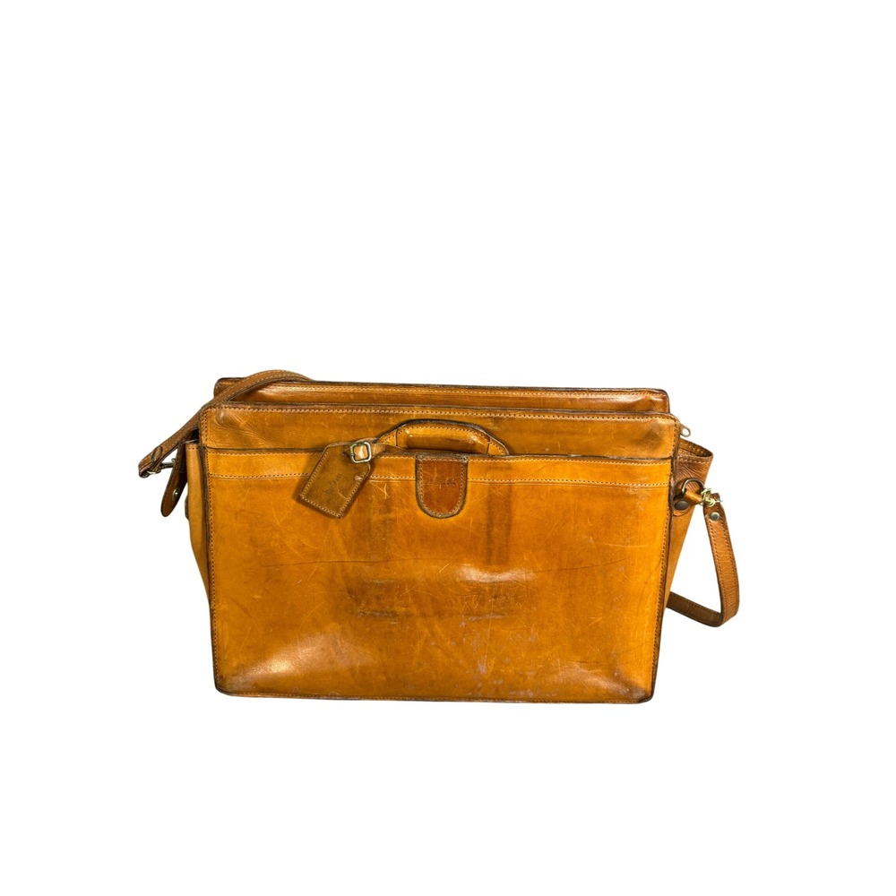 Hartmann Vintage Belting Leather Briefcase Messenger Bag Tan Heritage Laptop Bag